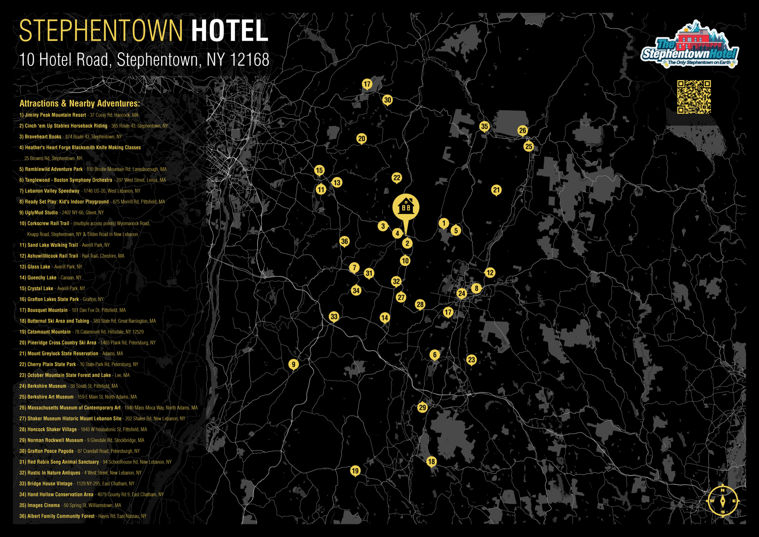 Map - Stephentown nearby activities, attractions and adventures. 2024